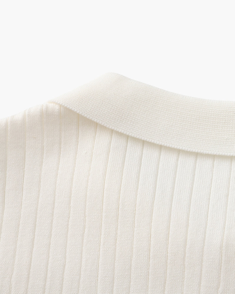 Premium gerippter Polo