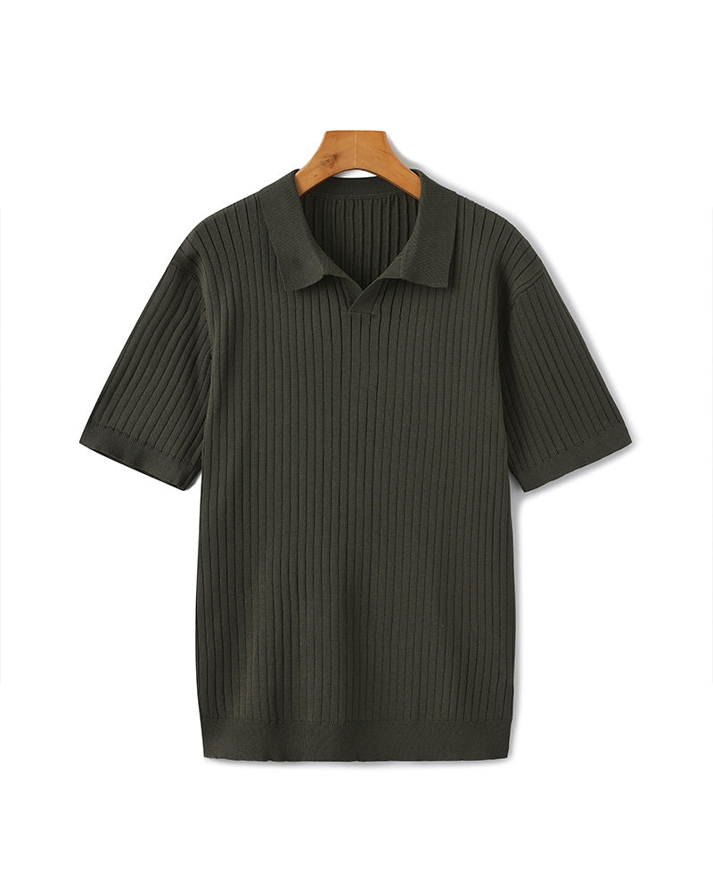Premium gerippter Polo